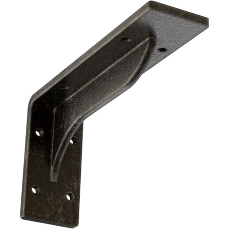 Embrey Steel Bracket, Antiqued Warm Silver 2W X 8D X 4 1/4H